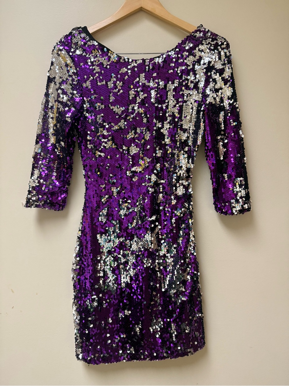 VA VA VOOM 🟪Purple Sequin Party Dress with Silver Accents🟪